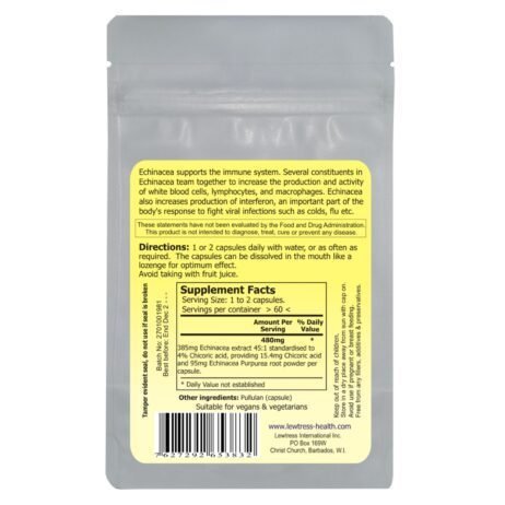 Echinacea Extract Super Strength (In Vegetable Capsules) 17400mg - Image 2
